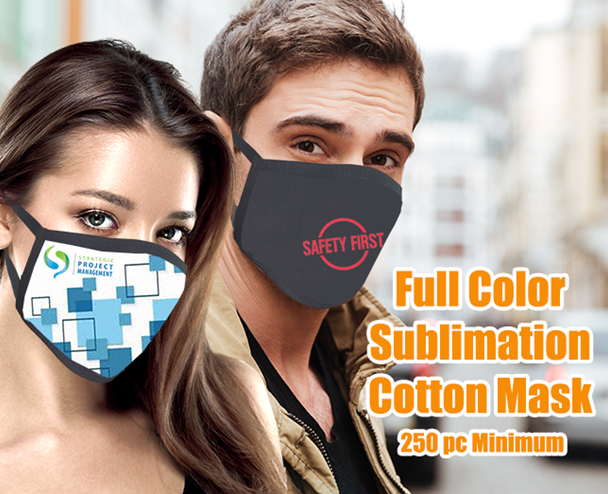 Full Color Sublimation Cotton Face Mask