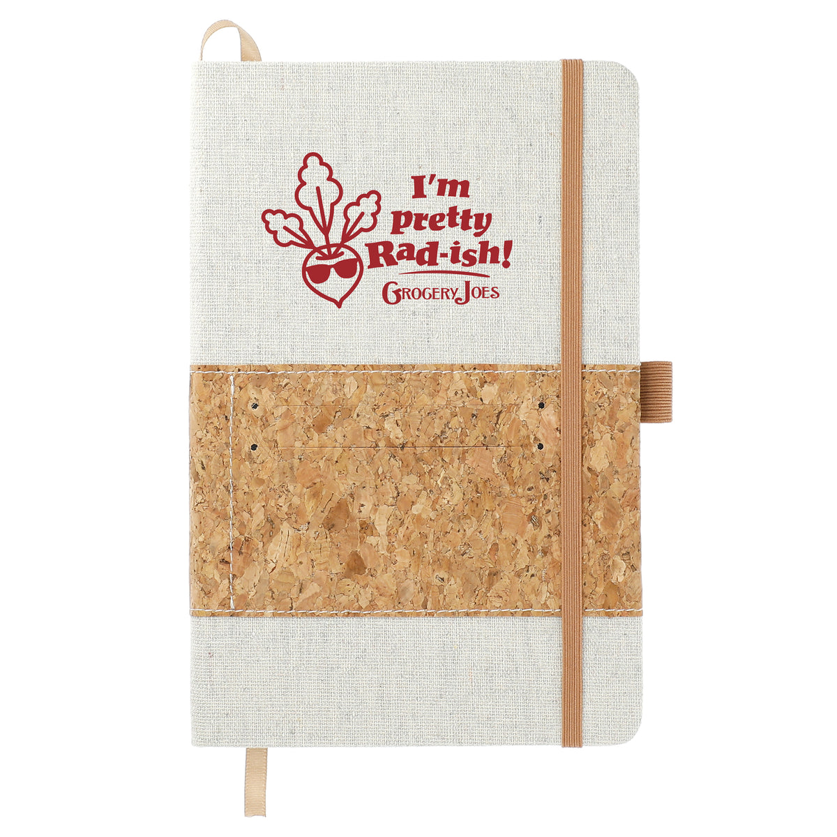 5.5&quot; x 8.5&quot; Recycled Cotton and Cork Bound Notebook